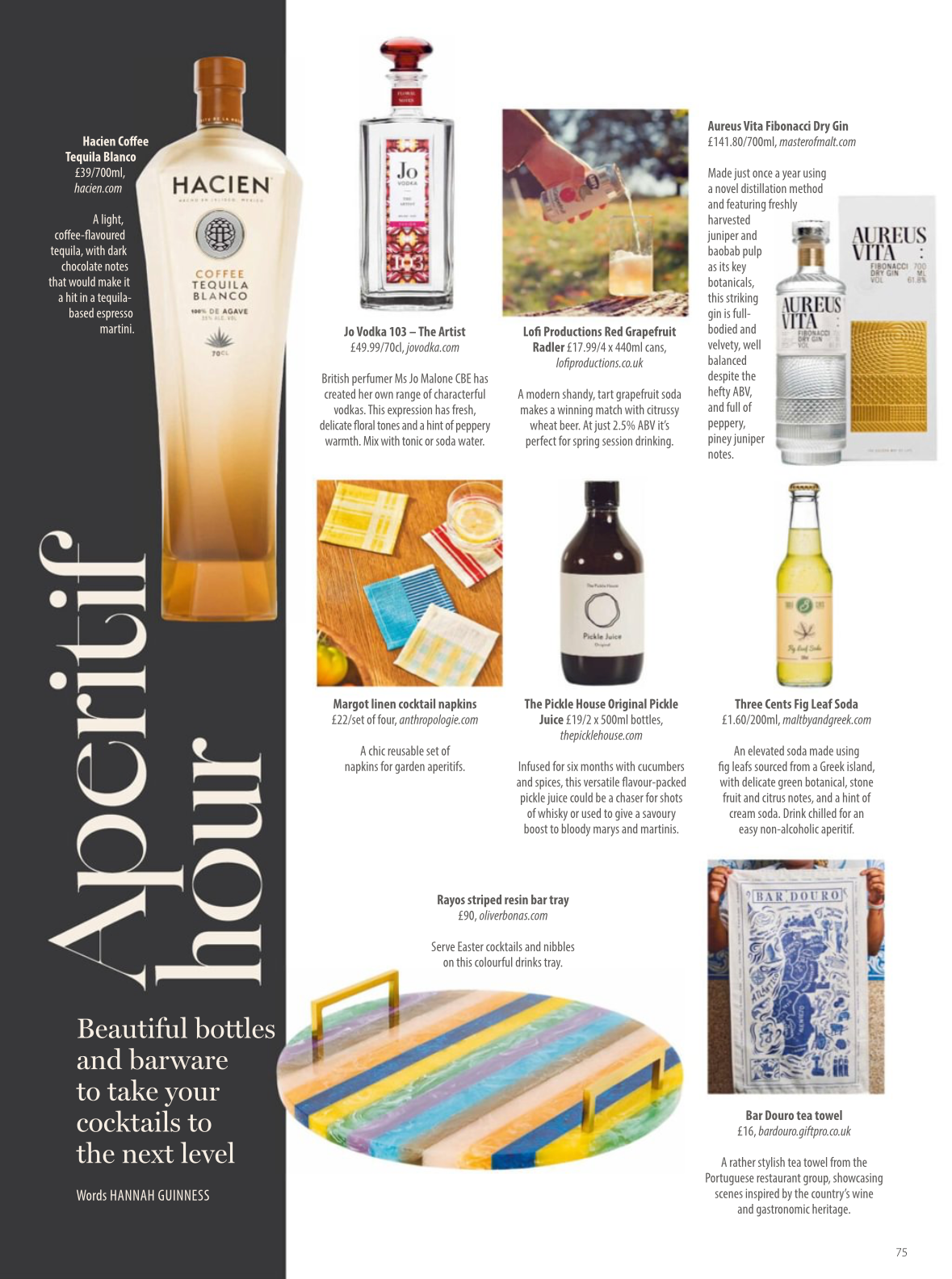 Lofi Productions Red Grapefruit Radler in Olive Magazine spring 2026 apéritif hour feature